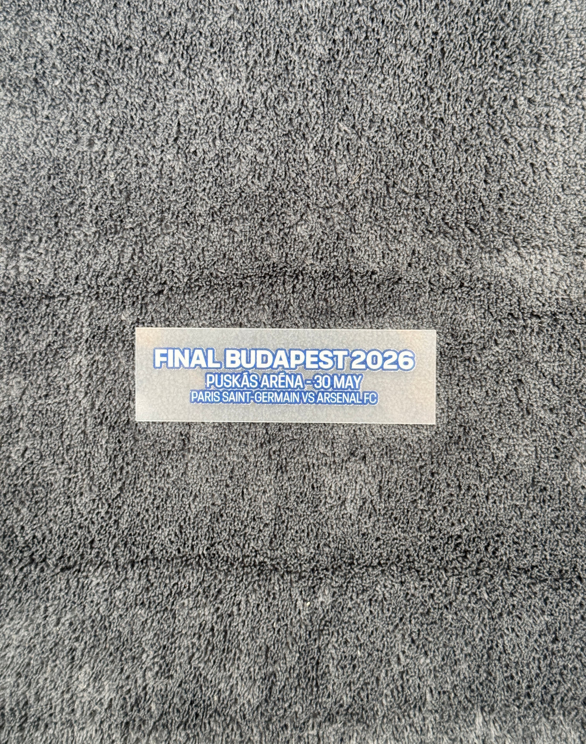 FLOCAGE MATCHDAY OFFICIEL PSG FINAL BUDAPEST 2026 PUSKAS ARENA 30 MAY PARIS SAINT-GERMAIN VS ARSENAL FC - MONBLASON