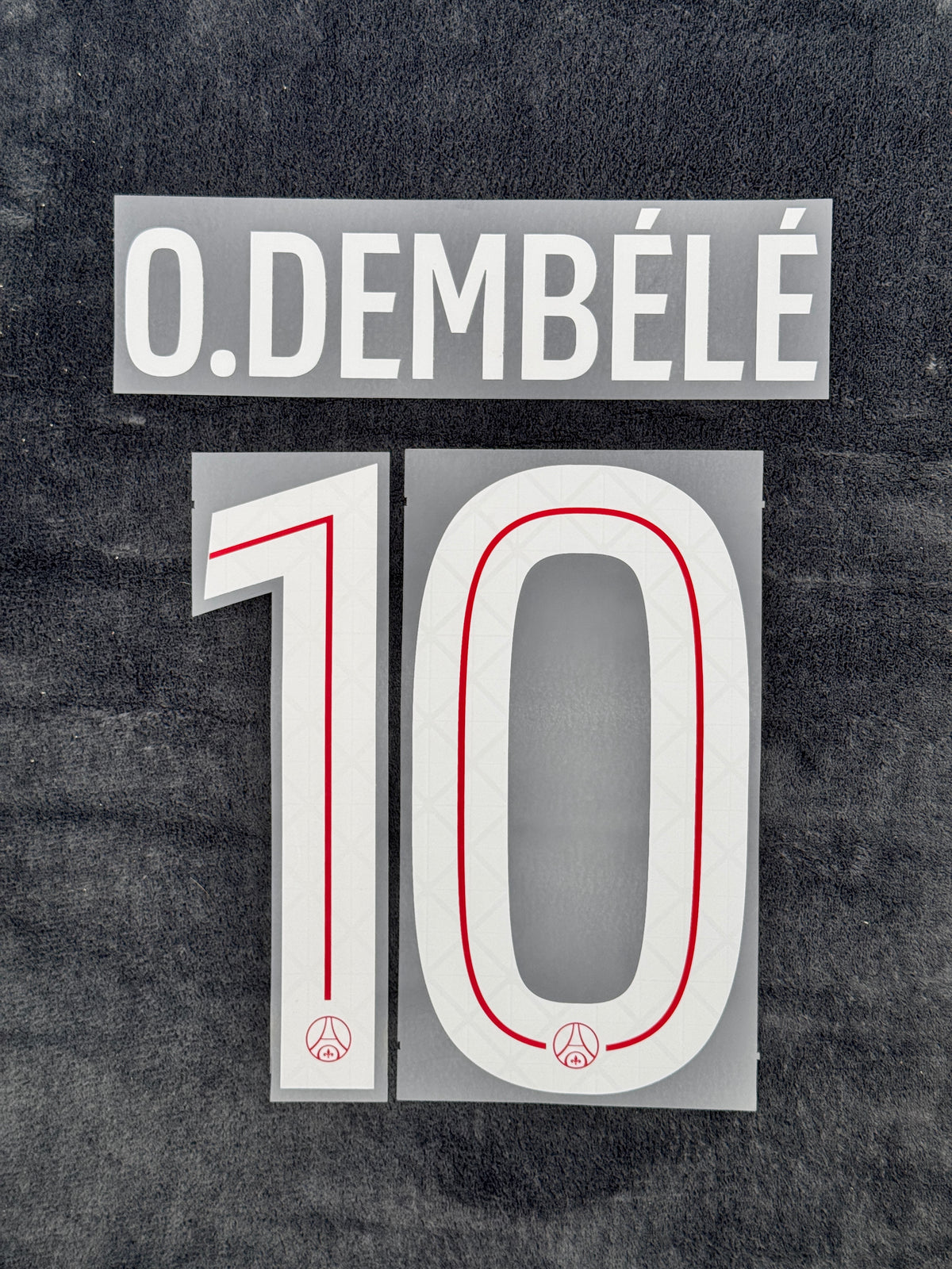 FLOCAGE NAMESET OFFICIEL DEMBÉLÉ PSG 2025/2026 DOMICILE LIGUE DES CHAMPIONS - MONBLASON
