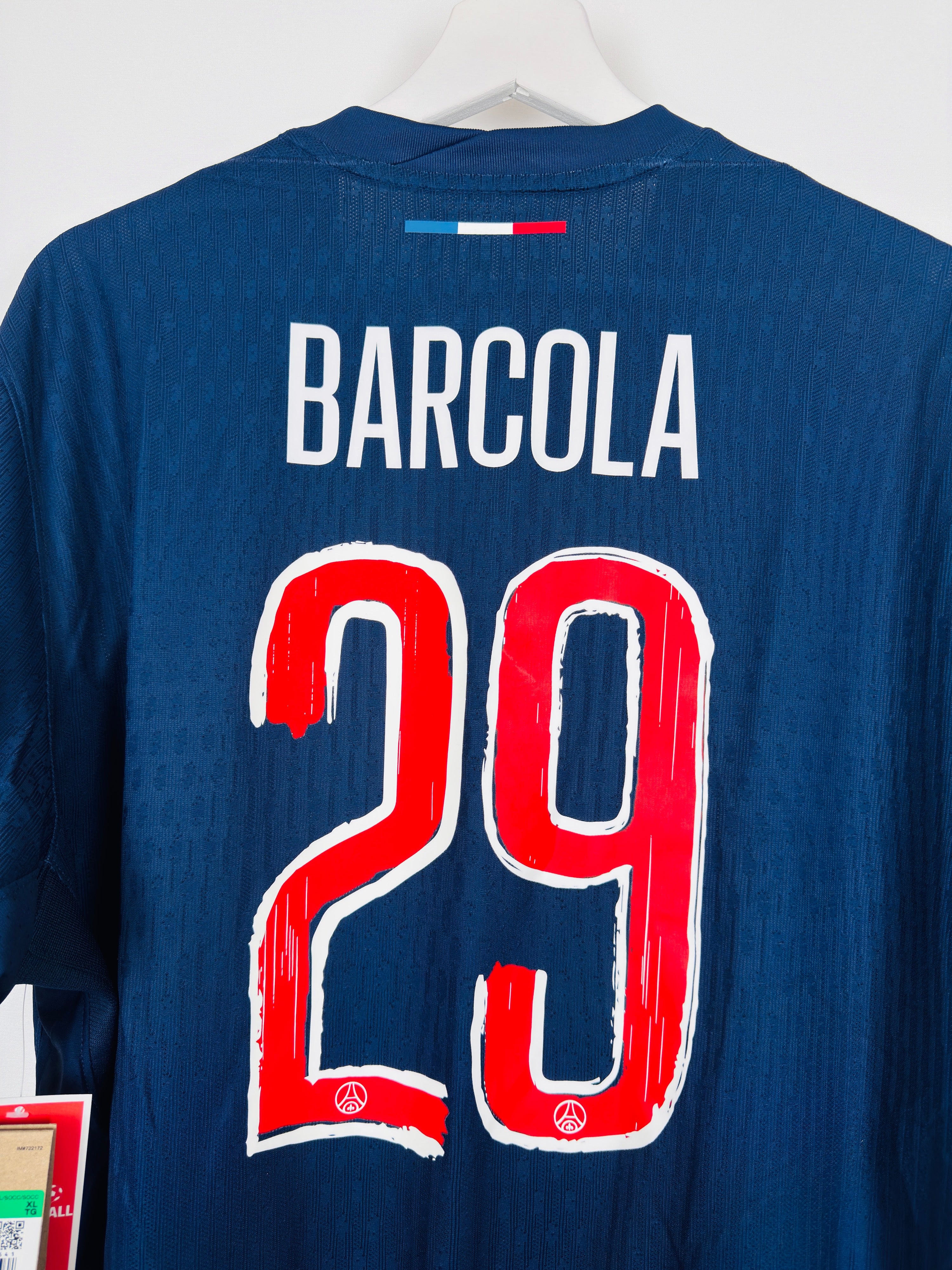 MAILLOT DE FOOTBALL PSG 2024/2025 DOMICILE VAPOR - BARCOLA #29 (XL)