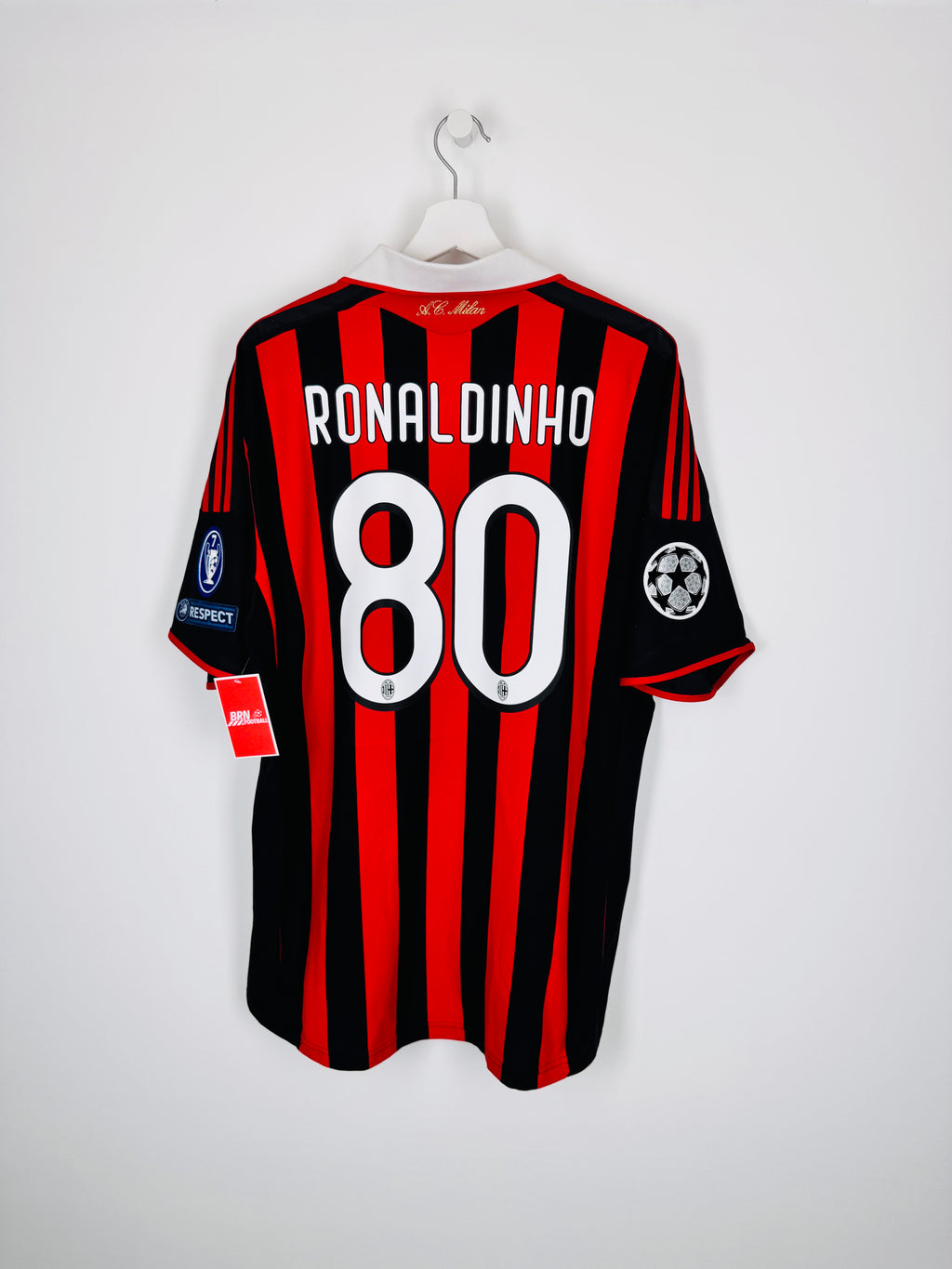 MAILLOT DE FOOTBALL MILAN AC 2009/2010 DOMICILE - RONALDINHO #80 (XL)