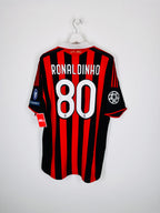 MAILLOT DE FOOTBALL MILAN AC 2009/2010 DOMICILE - RONALDINHO #80 (XL)