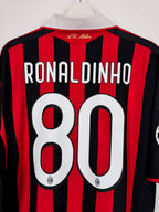 MAILLOT DE FOOTBALL MILAN AC 2009/2010 DOMICILE - RONALDINHO #80 (XL)