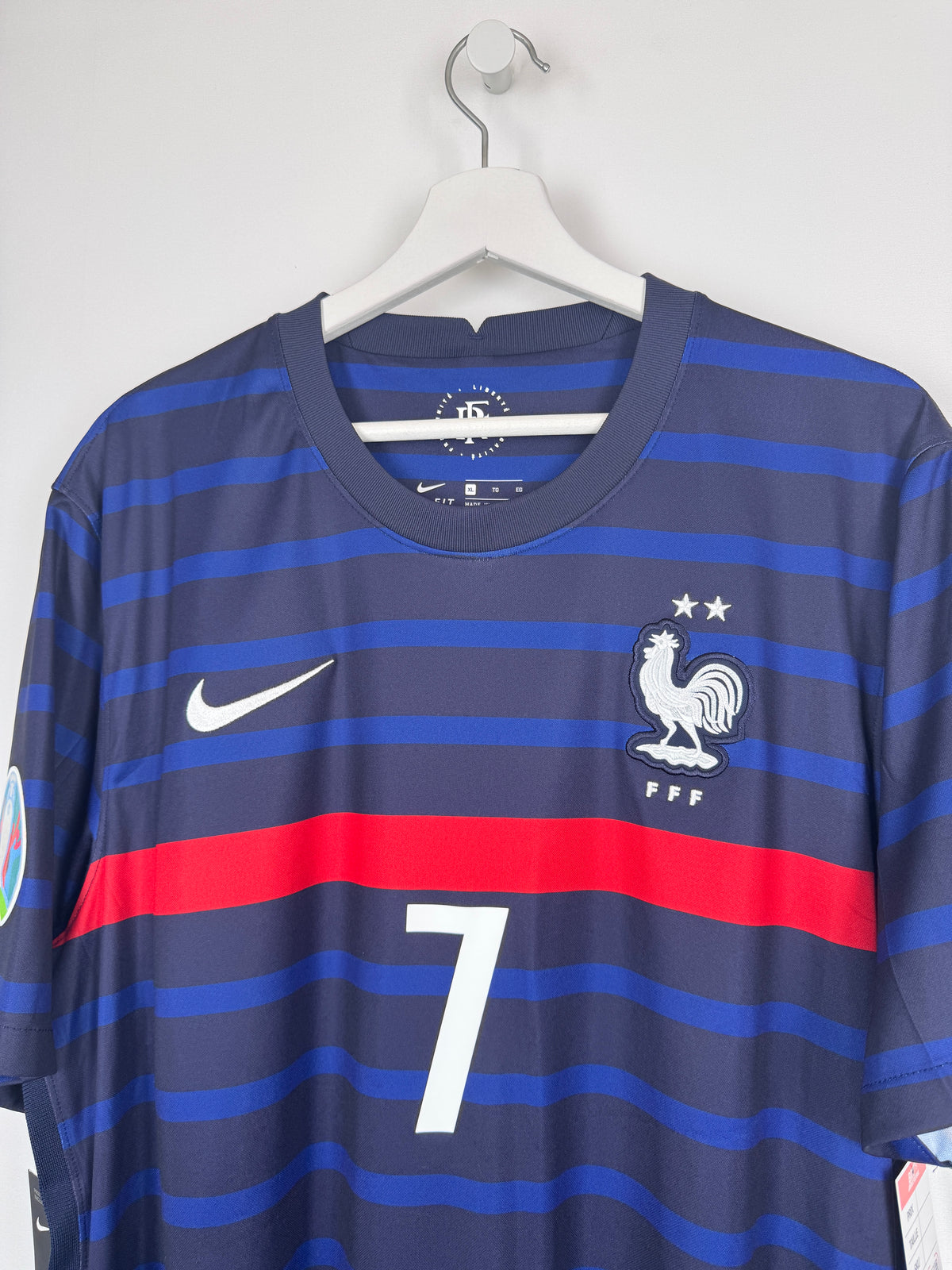 MAILLOT DE FOOTBALL ÉQUIPE DE FRANCE 2020 DOMICILE NEUF AVEC ÉTIQUETTE - ANTOINE GRIEZMANN #7 (XL)