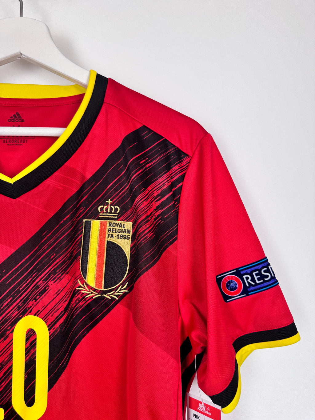 MAILLOT DE FOOTBALL BELGIQUE 2020 DOMICILE - EDEN HAZARD #10 (M)