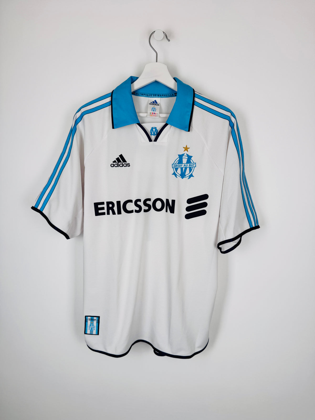 MAILLOT DE FOOTBALL OLYMPIQUE DE MARSEILLE 1999/2000 DOMICILE - ROBERT PIRES #7 (M)