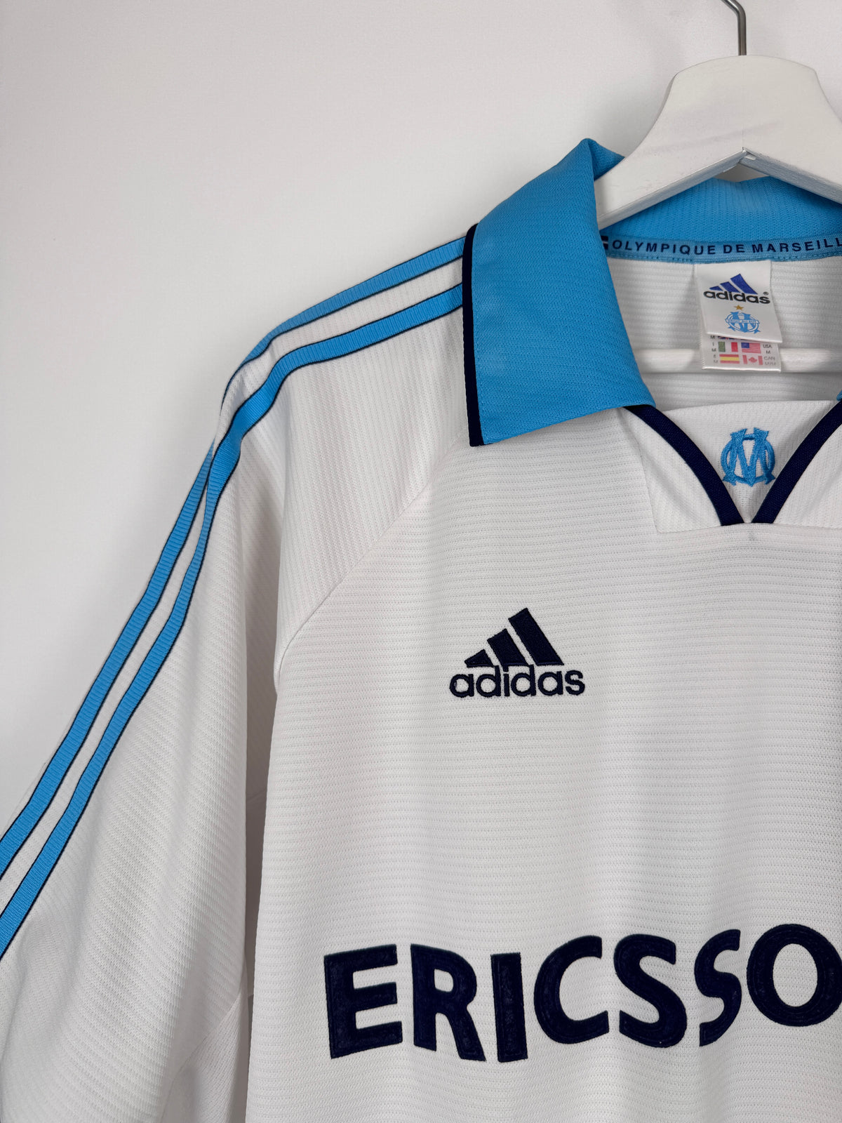 MAILLOT DE FOOTBALL OLYMPIQUE DE MARSEILLE 1999/2000 DOMICILE - ROBERT PIRES #7 (M)