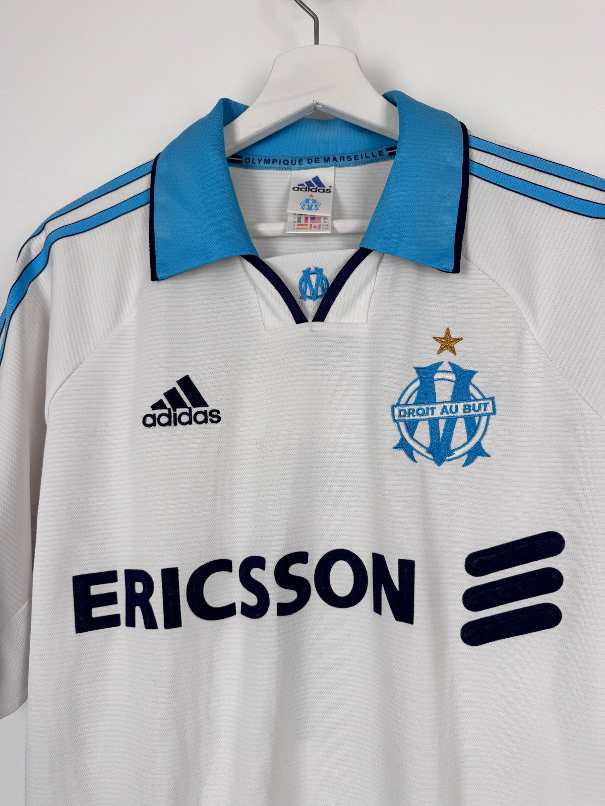 MAILLOT DE FOOTBALL OLYMPIQUE DE MARSEILLE 1999/2000 DOMICILE - ROBERT PIRES #7 (M)