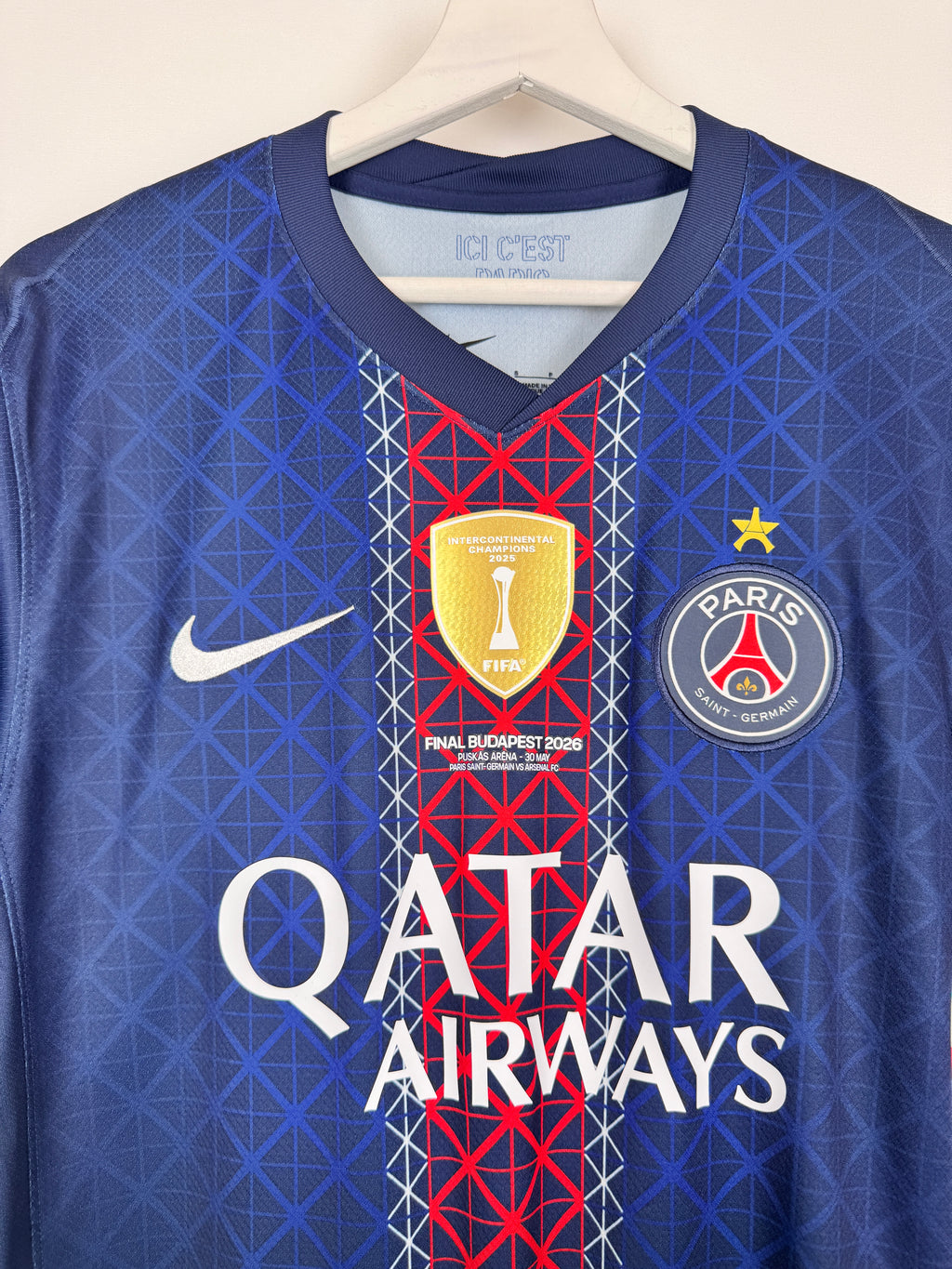 MAILLOT DE FOOTBALL PSG 2025/2026 DOMICILE FINALE BUDAPEST 2026 NEUF AVEC ÉTIQUETTE - OUSMANE DEMBÉLÉ #10 (S)