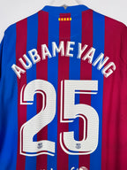 MAILLOT DE FOOTBALL BARCELONE 2021/2022 DOMICILE - PIERRE-EMERICK AUBAMEYANG #25 (L)