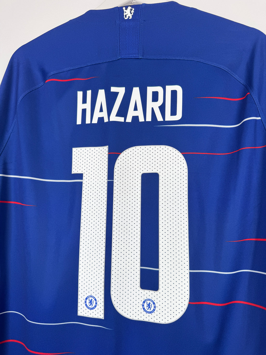 MAILLOT DE FOOTBALL CHELSEA 2018/2019 DOMICILE - EDEN HAZARD #10 (L)