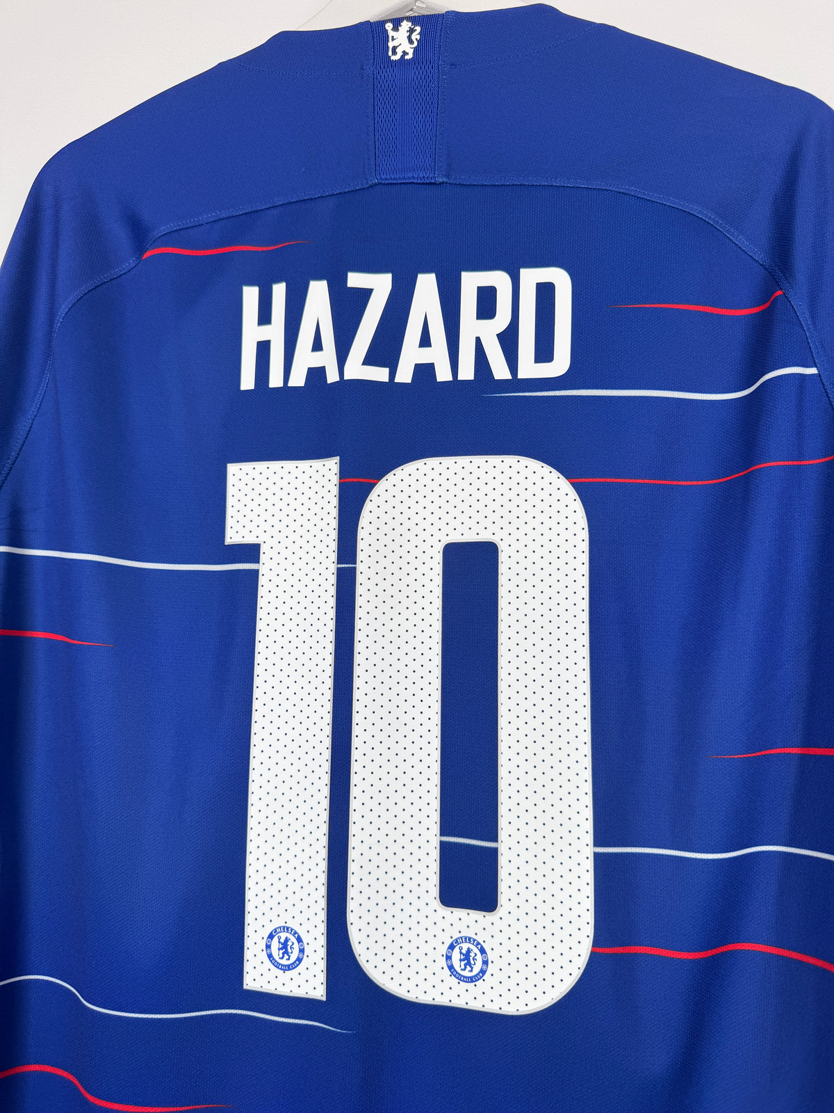 MAILLOT DE FOOTBALL CHELSEA 2018/2019 DOMICILE - EDEN HAZARD #10 (L)