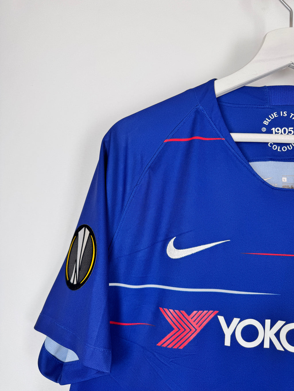 MAILLOT DE FOOTBALL CHELSEA 2018/2019 DOMICILE - EDEN HAZARD #10 (L)