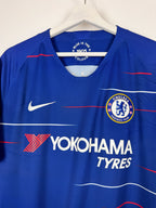 MAILLOT DE FOOTBALL CHELSEA 2018/2019 DOMICILE - EDEN HAZARD #10 (L)