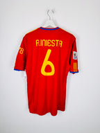 MAILLOT DE FOOTBALL ESPAGNE 2010 DOMICILE - ANDRES INIESTA #6 (L)