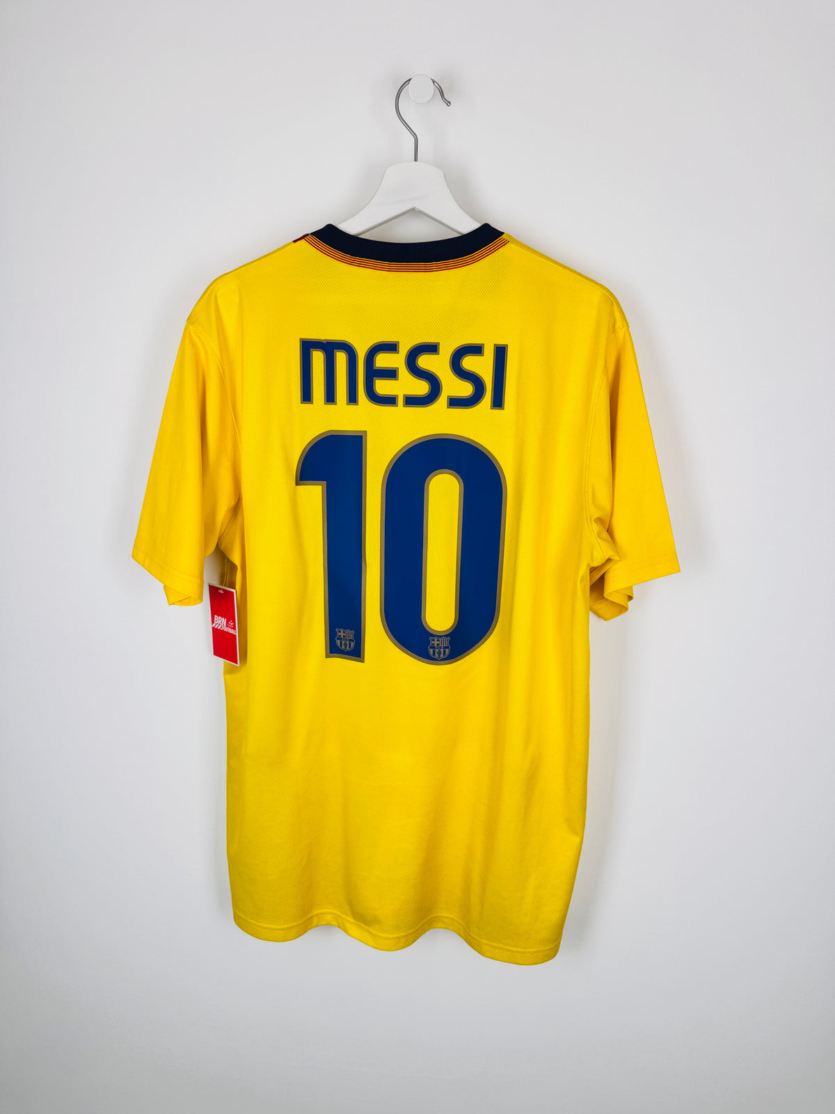 MAILLOT DE FOOTBALL BARCELONE 2008/2010 EXTÉRIEUR - LEO MESSI #10 (L)