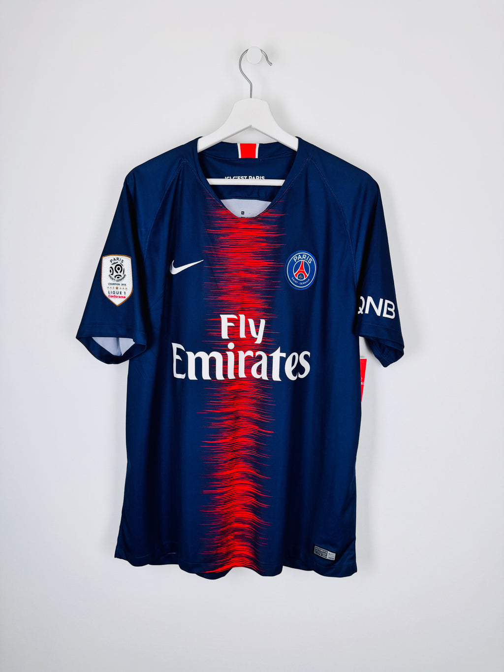 MAILLOT DE FOOTBALL PSG 2018/2019 DOMICILE - NEYMAR JR #10 (XL)