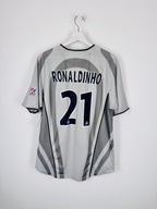 MAILLOT DE FOOTBALL PSG 2001/2002 EXTÉRIEUR - RONALDINHO #21 (M)