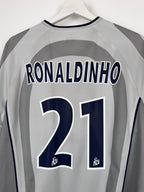 MAILLOT DE FOOTBALL PSG 2001/2002 EXTÉRIEUR - RONALDINHO #21 (M)