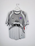 MAILLOT DE FOOTBALL PSG 2001/2002 EXTÉRIEUR - RONALDINHO #21 (M)