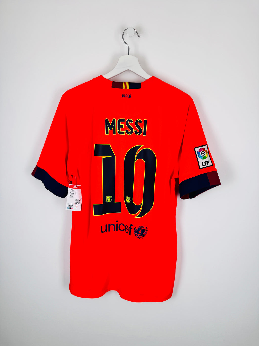 MAILLOT DE FOOTBALL BARCELONE 2014/2015 EXTÉRIEUR - LEO MESSI #10 (L)