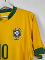 MAILLOT DE FOOTBALL BRÉSIL 2006 DOMICILE - RONALDINHO #10 (M)