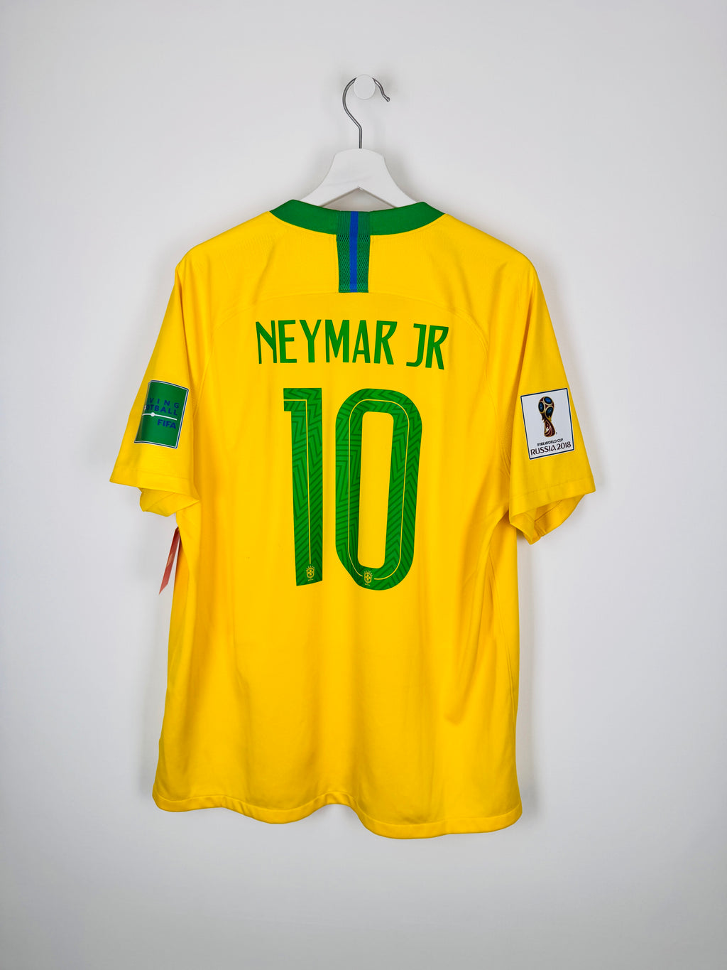 MAILLOT DE FOOTBALL BRÉSIL 2018 DOMICILE - NEYMAR JR #10 (XL)