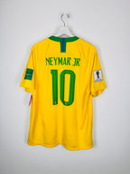 MAILLOT DE FOOTBALL BRÉSIL 2018 DOMICILE - NEYMAR JR #10 (XL)