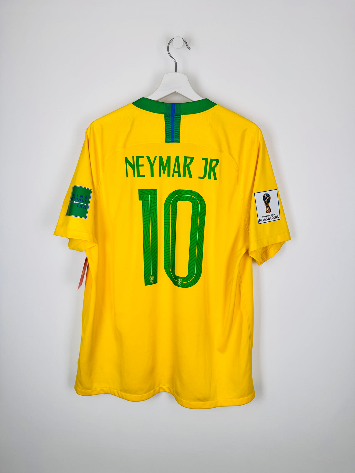 MAILLOT DE FOOTBALL BRÉSIL 2018 DOMICILE - NEYMAR JR #10 (XL)