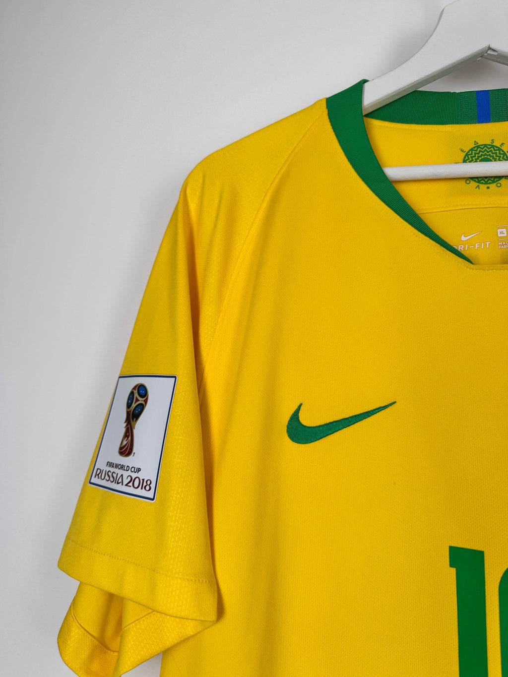 MAILLOT DE FOOTBALL BRÉSIL 2018 DOMICILE - NEYMAR JR #10 (XL)