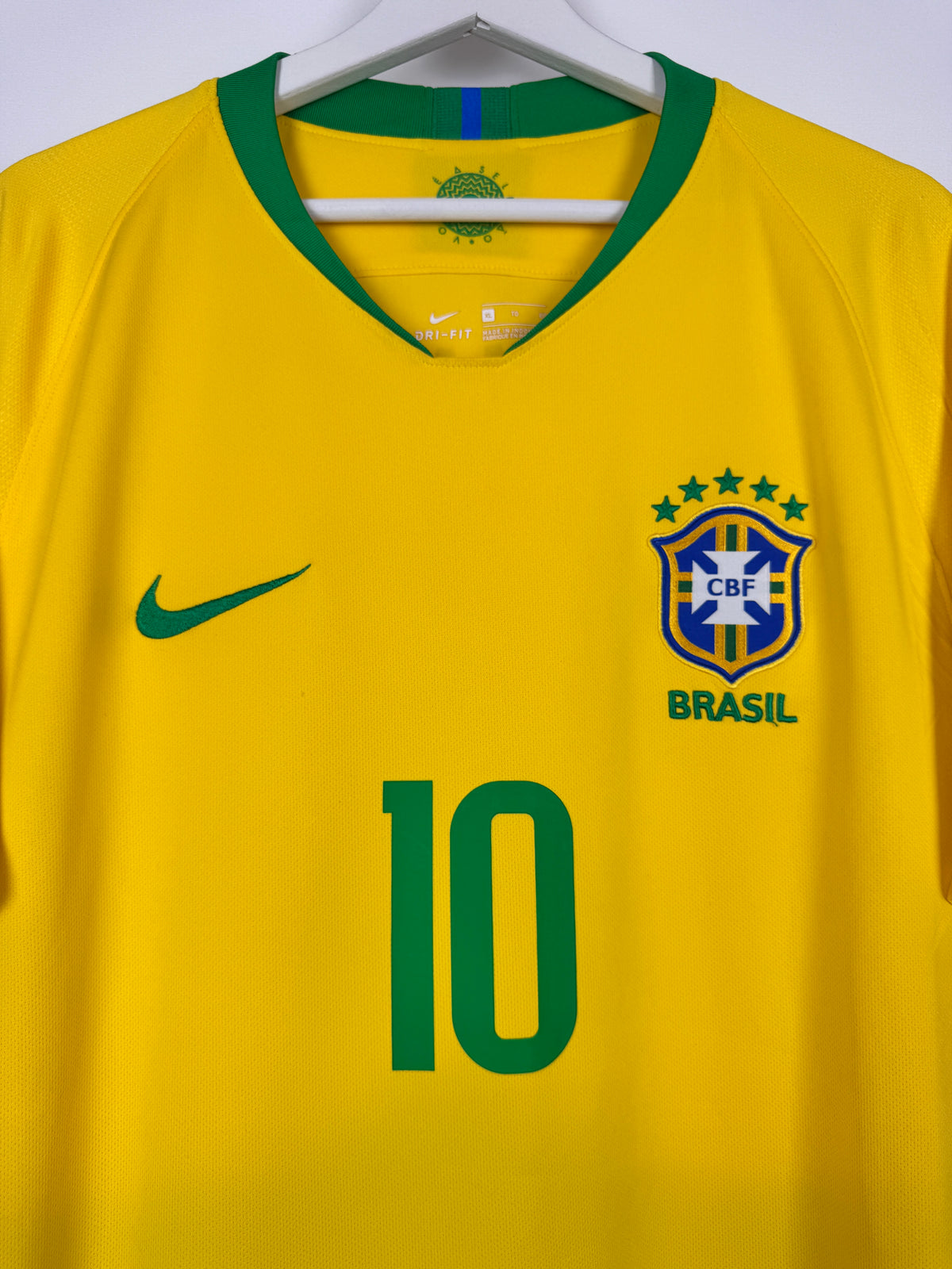 MAILLOT DE FOOTBALL BRÉSIL 2018 DOMICILE - NEYMAR JR #10 (XL)