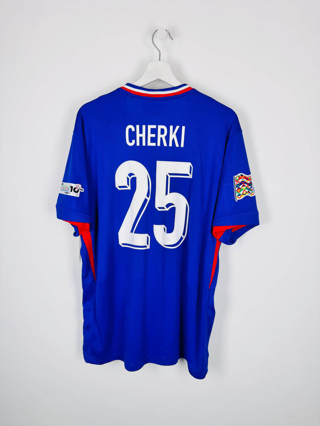 MAILLOT DE FOOTBALL ÉQUIPE DE FRANCE 2024 DOMICILE - RAYAN CHERKI #25 (XL)