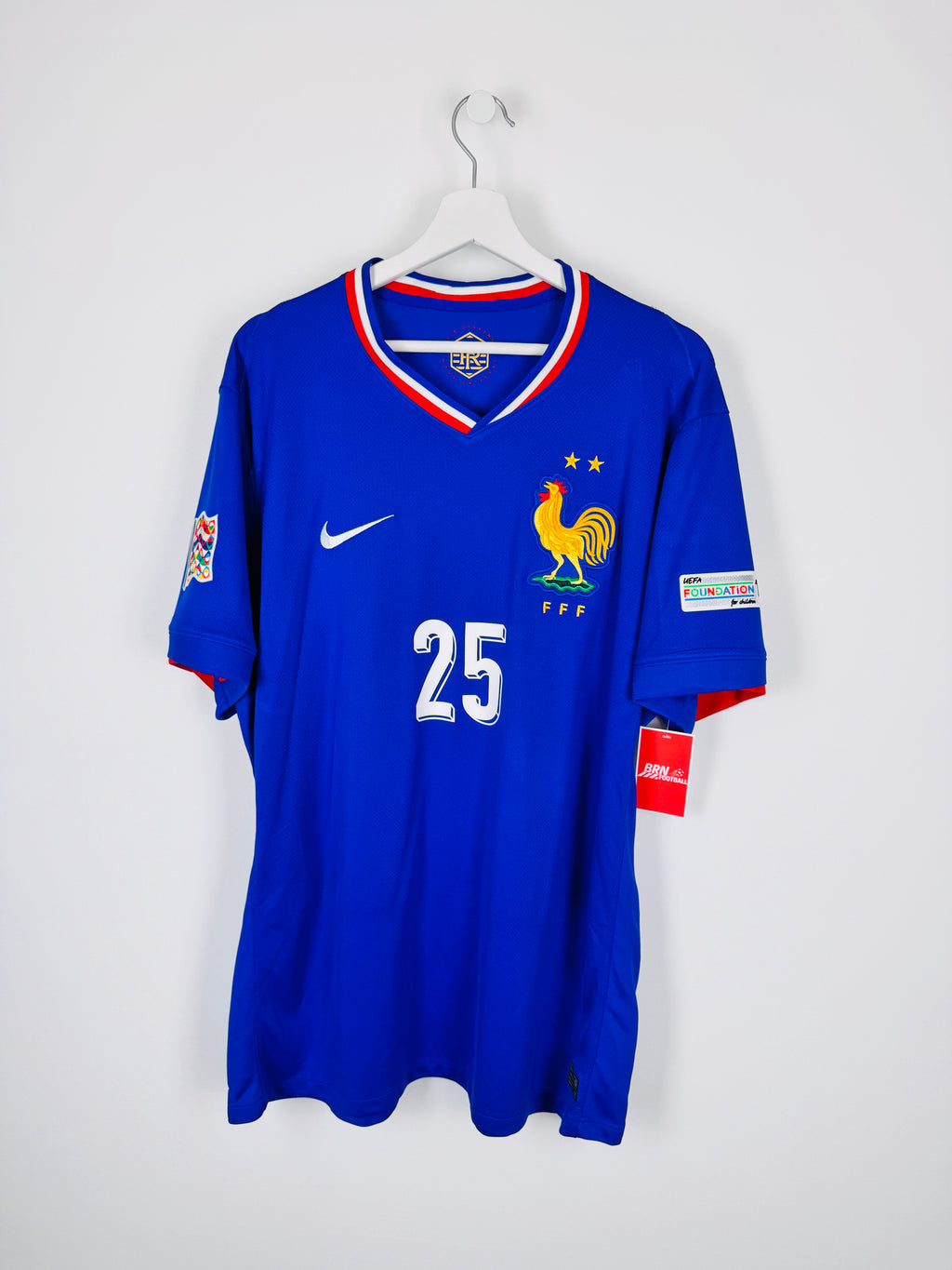 MAILLOT DE FOOTBALL ÉQUIPE DE FRANCE 2024 DOMICILE - RAYAN CHERKI #25 (XL)
