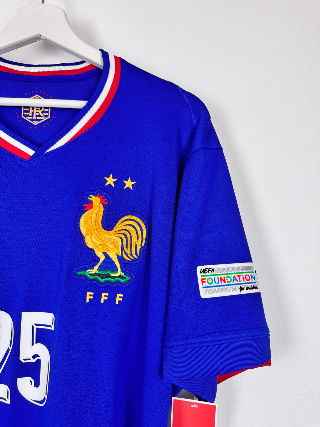 MAILLOT DE FOOTBALL ÉQUIPE DE FRANCE 2024 DOMICILE - RAYAN CHERKI #25 (XL)