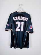 MAILLOT DE FOOTBALL PSG 2001/2002 THIRD - RONALDINHO #21 (XL)