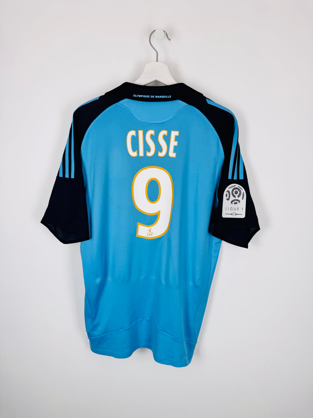 MAILLOT DE FOOTBALL OLYMPIQUE DE MARSEILLE 2008/2009 EXTÉRIEUR - DJIBRIL CISSÉ #9 (L)