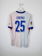 MAILLOT DE FOOTBALL ÉQUIPE DE FRANCE 2024 EXTÉRIEUR - RAYAN CHERKI #25 (L)