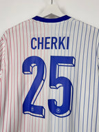 MAILLOT DE FOOTBALL ÉQUIPE DE FRANCE 2024 EXTÉRIEUR - RAYAN CHERKI #25 (L)