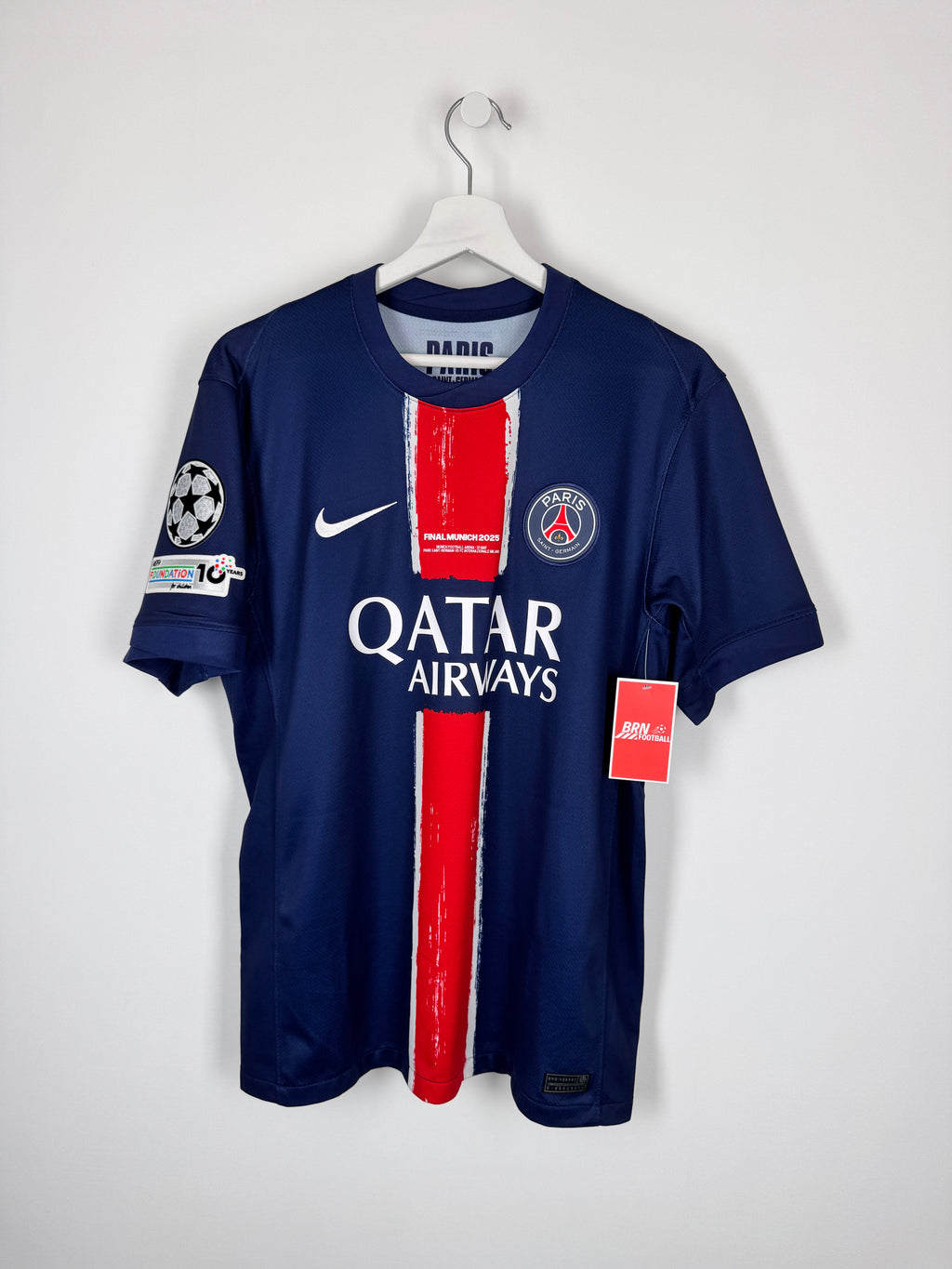 MAILLOT DE FOOTBALL PSG 2024/2025 DOMICILE FINALE MUNICH 2025 - KHVICHA KVARATSKHELIA #7 (M)