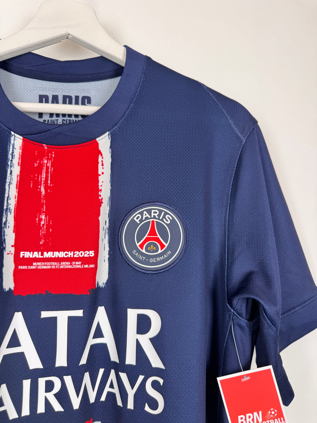 MAILLOT DE FOOTBALL PSG 2024/2025 DOMICILE FINALE MUNICH 2025 - KHVICHA KVARATSKHELIA #7 (M)