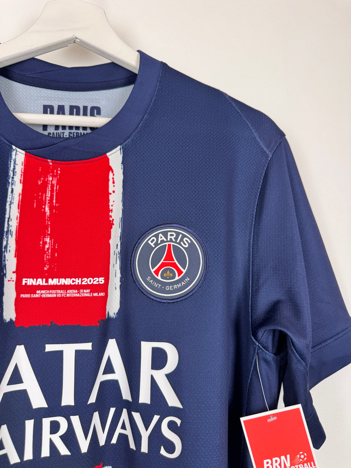 MAILLOT DE FOOTBALL PSG 2024/2025 DOMICILE FINALE MUNICH 2025 - KHVICHA KVARATSKHELIA #7 (M)