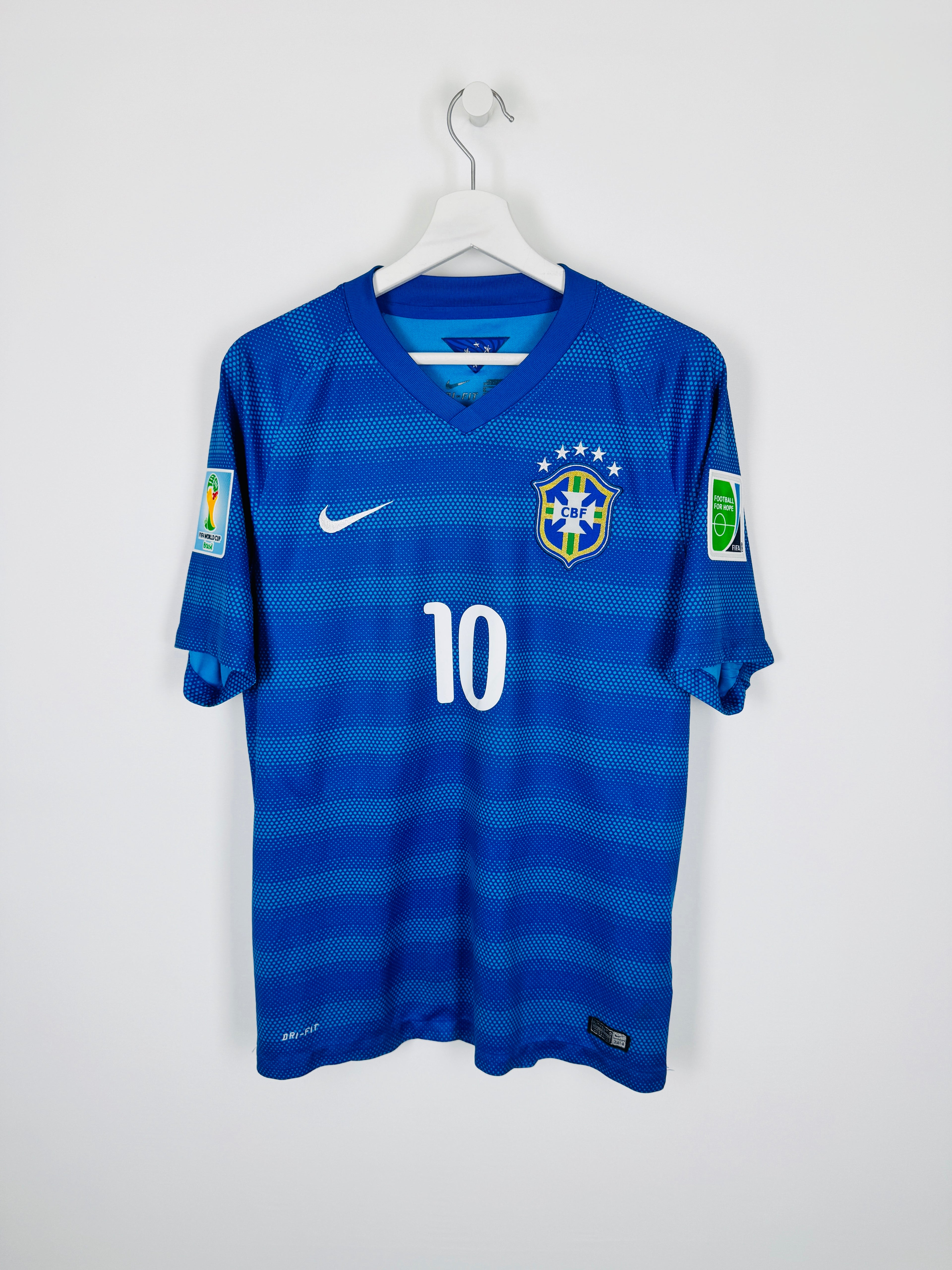 BRAZIL 2014 AWAY FOOTBALL JERSEY - NEYMAR JR #10 (M)