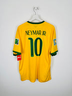 BRAZIL 2014 HOME FOOTBALL SHIRT - NEYMAR JR #10 (XL)