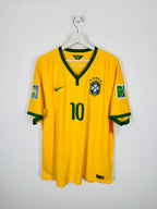 BRAZIL 2014 HOME FOOTBALL SHIRT - NEYMAR JR #10 (XL)