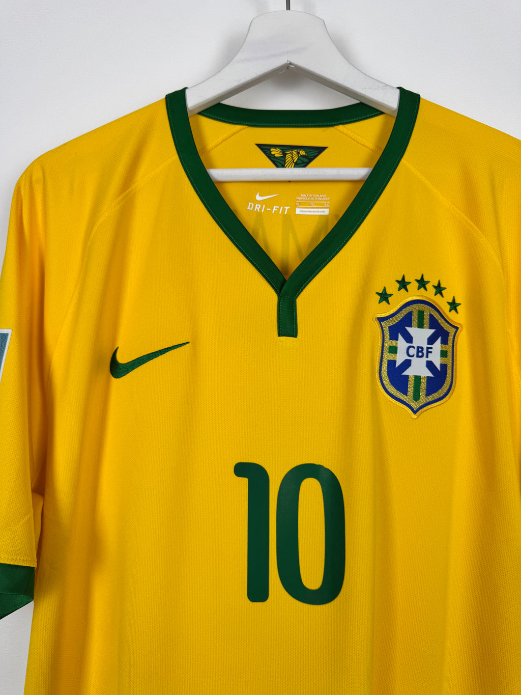 BRAZIL 2014 HOME FOOTBALL SHIRT - NEYMAR JR #10 (XL)