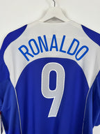2004 BRAZIL AWAY FOOTBALL SHIRT - RONALDO #9 (XL)