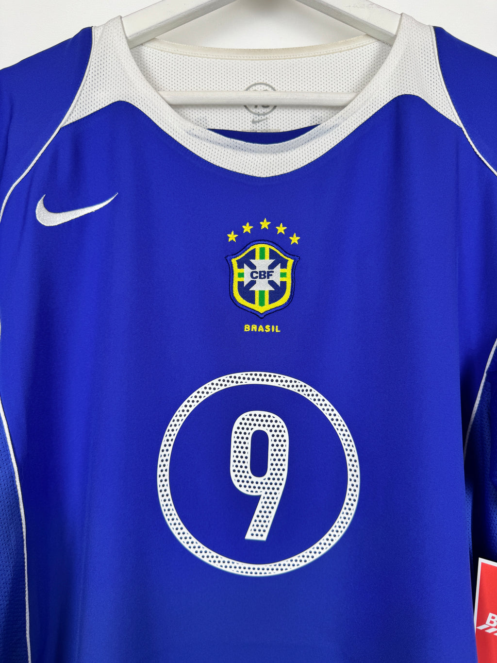 2004 BRAZIL AWAY FOOTBALL SHIRT - RONALDO #9 (XL)