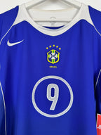 2004 BRAZIL AWAY FOOTBALL SHIRT - RONALDO #9 (XL)