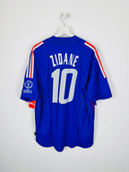 FRANCE 2002 HOME FOOTBALL JERSEY - ZIDANE #10 (XL)