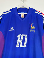 FRANCE 2002 HOME FOOTBALL JERSEY - ZIDANE #10 (XL)