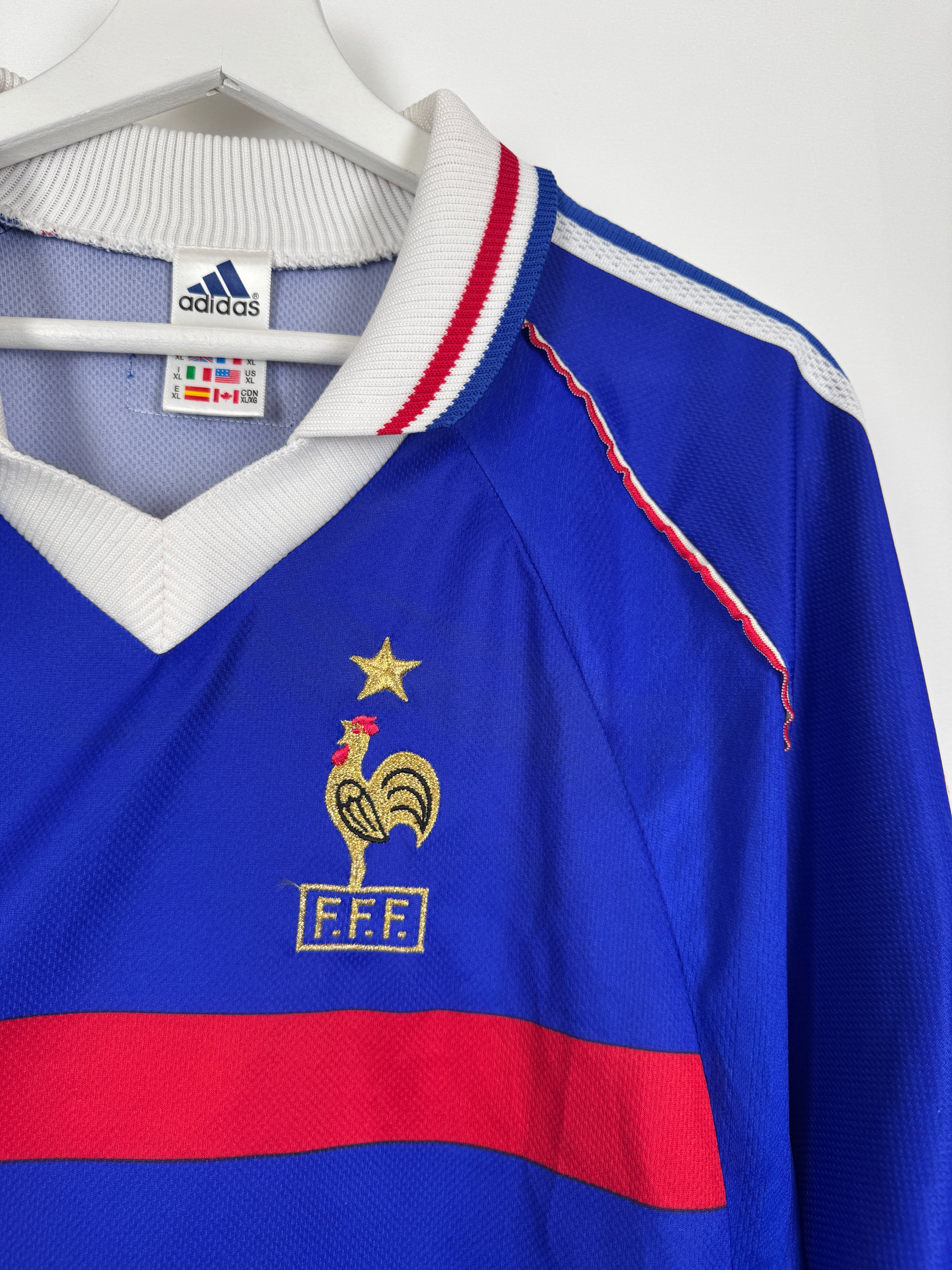 CAMISETA DE FÚTBOL SELECCIÓN FRANCESA 1998 LOCAL (XL)